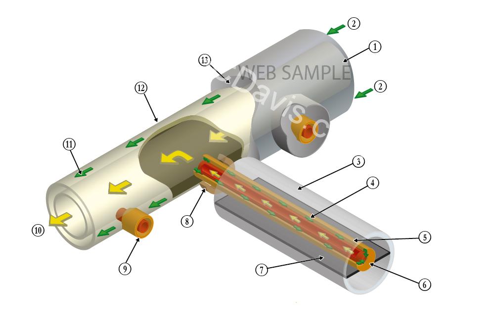 Technical artwork illustration graph