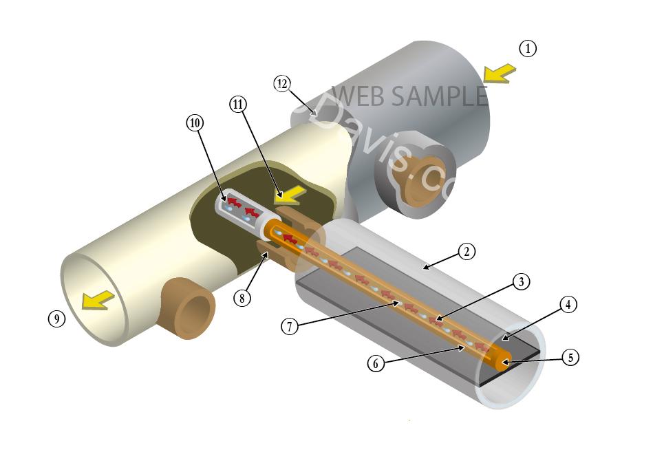 Technical artwork illustration graph