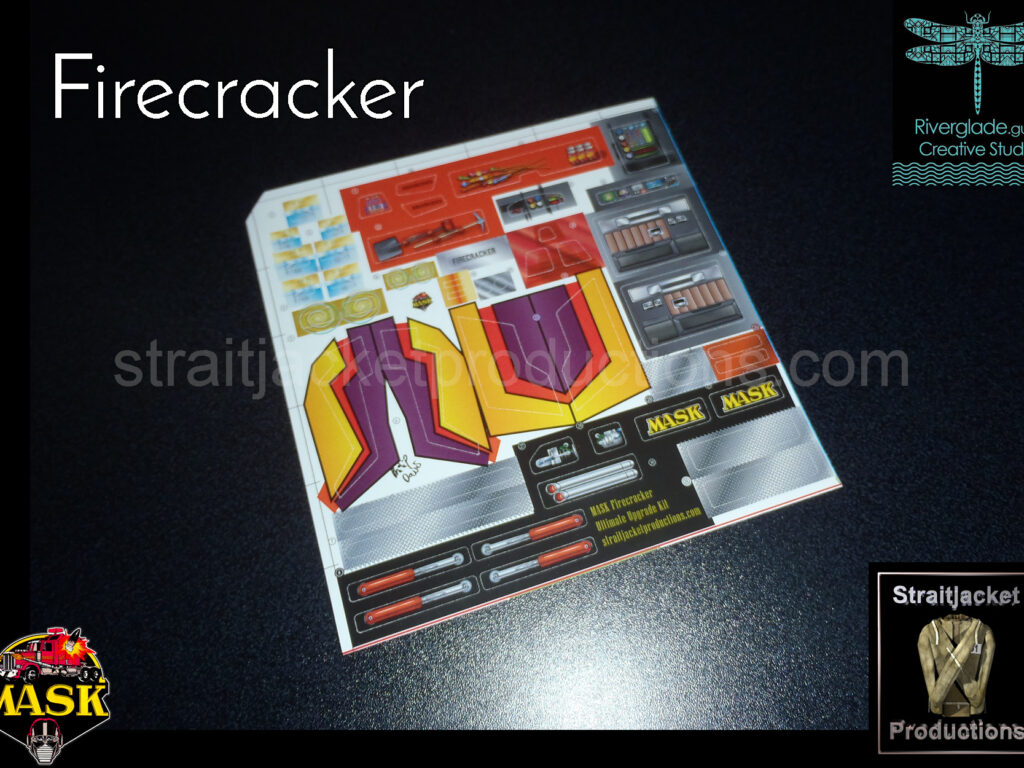 MASK M.A.S.K. Kenner Firecracker Ultimate Upgrade Stickers Label Decal Kit