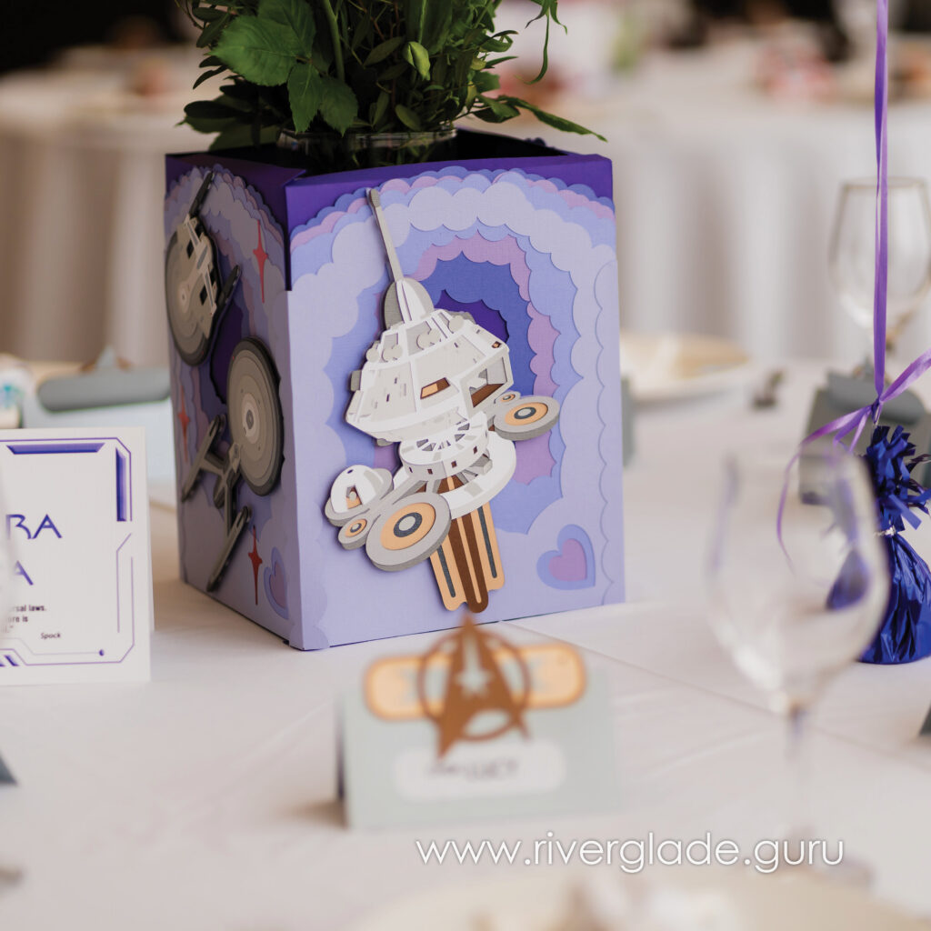 Star Trek wedding table decorations by Philip Davis