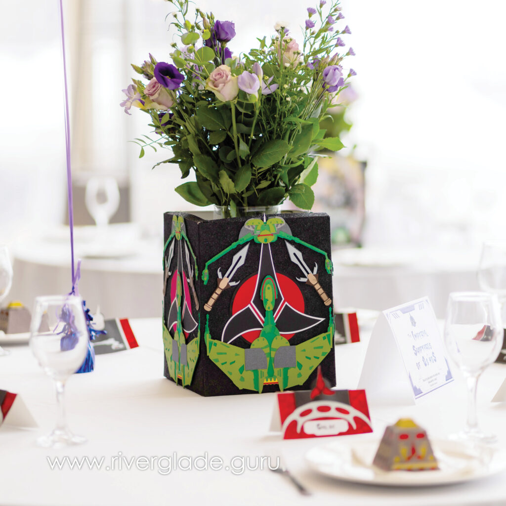 Klingon Empire wedding table decorations by Dhilip Davis